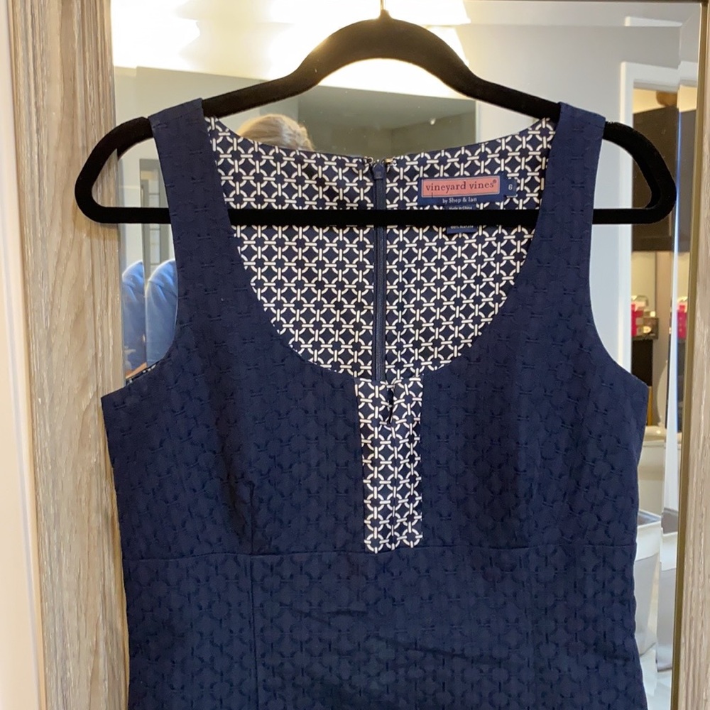 Vineyard Vines | Navy Printed Dress - Picture 3 of 5